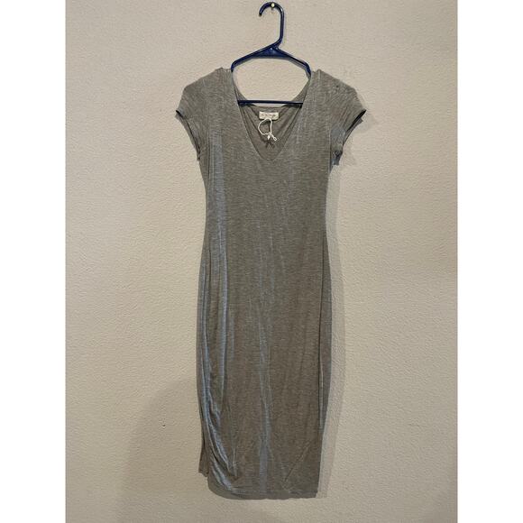 See You Monday Dresses & Skirts - Gray Short Sleeve‎ Casual Midi Dress See you Monday Dress Small